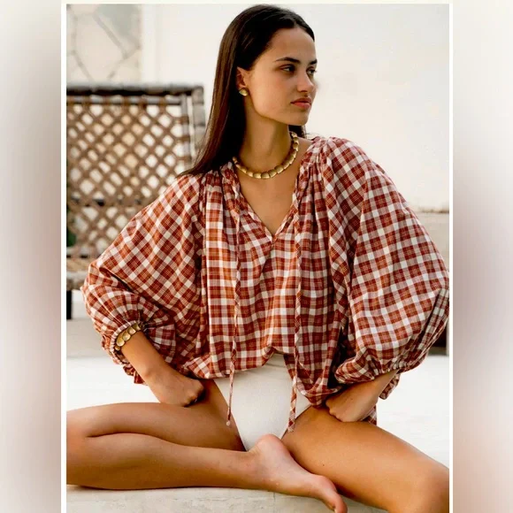 Daughters of India Poet Blouse NWT - Picture 12 of 14